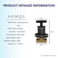 HEMOS BATHROOM FAUCET 1/2"  BRASS MATT BLACK CONCEALED STOP VALVE HM-18015-MB