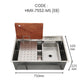 HEMOSX NANO SUS304 STEEL 3.0MM THICKNESS EMBOSSED WORKSTATION KITCHEN SINK SINGLE BOWL SILVER BLACK