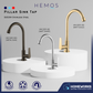 HEMOS KITCHEN FAUCET STAINLESS STEEL SUS 304 PILLAR SINK TAP HM-3201 (GUN METALGREY, GOLD, SILVER)