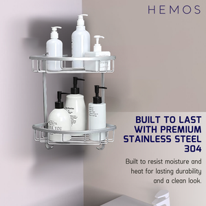 HEMOS BATHROOM FAUCET STAINLESS STEEL SUS 304 DOUBLE C. BASKET HM-89923 (MATE BLACK, SILVER)