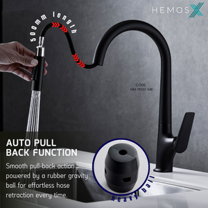 HEMOS KITCHEN FAUCET BRASS PULL OUT MIXER PILLAR SINK TAP PAIP SINKI HM-19031