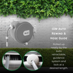 10/14M AUTOMATIC RETRACTABLE GARDEN SPRAYER HOSE REEL HOS AIR KEKILI (INCLUDE PVC HOSE)