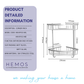 HEMOS BATHROOM FAUCET STAINLESS STEEL SUS 304 DOUBLE C. BASKET HM-89923 (MATE BLACK, SILVER)