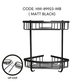 HEMOS BATHROOM FAUCET STAINLESS STEEL SUS 304 DOUBLE C. BASKET HM-89923 (MATE BLACK, SILVER)