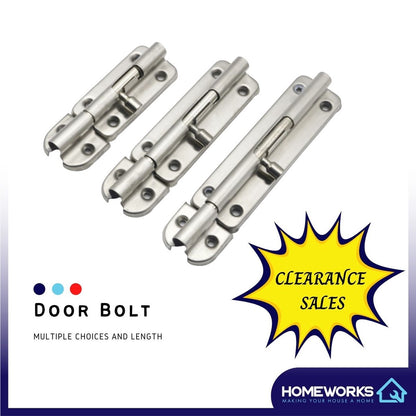[CLEARANCE SALES] SUS 304 STAINLESS STEEL DOOR BOLT DOOR HANDLE SAFETY SECURITY SELAK PINTU HARGA BORONG