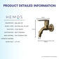 HEMOS BATHROOM FAUCET 304 STAINLESS STEEL WALL HOSE BIB TAP HM-3206