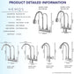 HEMOS KITCHEN FAUCET SUS 304 STAINLESS STEEL TWINS WALL PILLAR FILTER SINK TAP