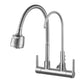 HEMOS KITCHEN FAUCET SUS 304 STAINLESS STEEL TWINS WALL PILLAR FILTER SINK TAP