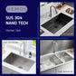 HEMOS NANO SUS 304 STEEL 3.0MM THICKNESS HANDMADE KITCHEN SINK SINGLE DOUBLE BOWL SILVER BLACK