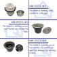 HEMOS KITCHEN FAUCET PARTS FULLY STEEL WASTE WITH BASKET DRAINER FILTER TRAP HM-0023, 0072