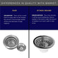 HEMOS KITCHEN FAUCET PARTS FULLY STEEL WASTE WITH BASKET DRAINER FILTER TRAP HM-0023, 0072