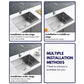 HEMOS NANO SUS 304 STEEL 3.0MM THICKNESS HANDMADE KITCHEN SINK SINGLE DOUBLE BOWL SILVER BLACK
