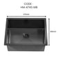 HEMOS NANO SUS 304 STEEL 3.0MM THICKNESS HANDMADE KITCHEN SINK SINGLE DOUBLE BOWL SILVER BLACK