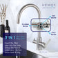 HEMOS KITCHEN FAUCET SUS 304 STEEL 3 IN 1 MIXER FILTER PILLAR SINK TAP PENAPIS AIR HM-19019-MS