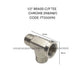 1/2'' (15MM) BRASS C/P TEE CONNECTOR ADAPTOR FEMALE MALE T-JUNCTION