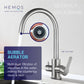HEMOS KITCHEN FAUCET SUS 304 STEEL 3 IN 1 MIXER FILTER PILLAR SINK TAP PENAPIS AIR HM-19019-MS