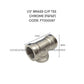 1/2'' (15MM) BRASS C/P TEE CONNECTOR ADAPTOR FEMALE MALE T-JUNCTION