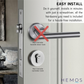 HEMOS SOLID SUS304 STAINLESS STEEL PROFILE CYLINDER COVER ROUND/SQUARE ESCUTCHEON KEYHOLE COVER