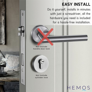 HEMOS SOLID SUS304 STAINLESS STEEL PROFILE CYLINDER COVER ROUND/SQUARE ESCUTCHEON KEYHOLE COVER