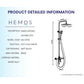 HEMOS BRASS MIXER EXPOSED SHOWER SETS HM-19010 (MATT BLACK)
