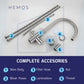 HEMOS KITCHEN FAUCET SUS 304 STEEL 3 IN 1 MIXER FILTER PILLAR SINK TAP PENAPIS AIR HM-19019-MS