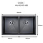 HEMOS NANO SUS 304 STEEL 3.0MM THICKNESS HANDMADE KITCHEN SINK SINGLE DOUBLE BOWL SILVER BLACK