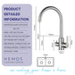 HEMOS KITCHEN FAUCET SUS 304 STEEL 3 IN 1 MIXER FILTER PILLAR SINK TAP PENAPIS AIR HM-19019-MS