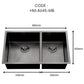 HEMOS NANO SUS 304 STEEL 3.0MM THICKNESS HANDMADE KITCHEN SINK SINGLE DOUBLE BOWL SILVER BLACK