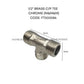 1/2'' (15MM) BRASS C/P TEE CONNECTOR ADAPTOR FEMALE MALE T-JUNCTION