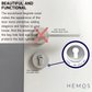 HEMOS SOLID SUS304 STAINLESS STEEL PROFILE CYLINDER COVER ROUND/SQUARE ESCUTCHEON KEYHOLE COVER