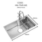HEMOS NANO SUS 304 STEEL 3.0MM THICKNESS HANDMADE KITCHEN SINK SINGLE DOUBLE BOWL SILVER BLACK