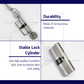 HEMOS 60-70MM DOUBLE KEY/THUMBTURN & KEY/ ONE SIDED THUMBTURN, ANTI THEFT WOODEN CYLINDER