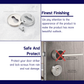 HEMOS SOLID SUS304 STAINLESS STEEL PROFILE CYLINDER COVER ROUND/SQUARE ESCUTCHEON KEYHOLE COVER