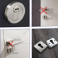 HEMOS SOLID SUS304 STAINLESS STEEL PROFILE CYLINDER COVER ROUND/SQUARE ESCUTCHEON KEYHOLE COVER