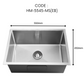 HEMOS NANO SUS 304 STEEL 3.0MM THICKNESS HANDMADE KITCHEN SINK SINGLE DOUBLE BOWL SILVER BLACK