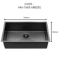 HEMOS NANO SUS 304 STEEL 3.0MM THICKNESS HANDMADE KITCHEN SINK SINGLE DOUBLE BOWL SILVER BLACK