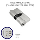 HEMOS 60-70MM DOUBLE KEY/THUMBTURN & KEY/ ONE SIDED THUMBTURN, ANTI THEFT WOODEN CYLINDER