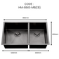 HEMOS NANO SUS 304 STEEL 3.0MM THICKNESS HANDMADE KITCHEN SINK SINGLE DOUBLE BOWL SILVER BLACK