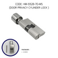 HEMOS 60-70MM DOUBLE KEY/THUMBTURN & KEY/ ONE SIDED THUMBTURN, ANTI THEFT WOODEN CYLINDER