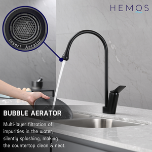 HEMOS BRASS MIXER PILLAR SINK TAP HM-19006 (MATT BLACK)