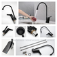 HEMOS BRASS MIXER PILLAR SINK TAP HM-19006 (MATT BLACK)