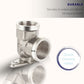 HEMOS 1/2" BRASS CHROME WALL PLATE ELBOW WITH BRACKET PIPE CONNECTOR (FF)