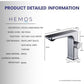HEMOS BATHROOM FAUCET BRASS LED DIGITAL SQAURE MIXER BASIN TAP KEPALA PAIP ELEKTRONIK HM-19044