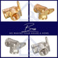 HEMOS 1/2" BRASS CHROME WALL PLATE ELBOW WITH BRACKET PIPE CONNECTOR (FF)