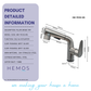 HEMOS BATHROOM FAUCET SUS304 PULL OUT MIXER PILLAR BASIN TAP KAPALA PAIP TANDAS (SILVER) HM-19035-MS