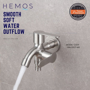 HEMOS BATHROOM FAUCET STAINLESS STEEL SUS 304 2 IN 1 TWO WAY TAP HM-3307