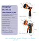 HEMOS 8/10 MODE FUNCTION ADJUSTABLE HIGH-PRESSURE WATER SPRAY GUN FOR GARDEN USE HM-0202,0203