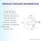 HEMOS BATHROOM FAUCET STAINLESS STEEL SUS 304 2 IN 1 TWO WAY TAP HM-3307