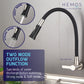 HEMOS KITCHEN FAUCET FLEXIBLE BLACK SILICONE RUBBER HOSE 304 STEEL WALL SINK TAP HM-3302F
