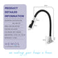 HEMOS KITCHEN FAUCET FLEXIBLE BLACK SILICONE RUBBER HOSE 304 STEEL WALL SINK TAP HM-3302F
